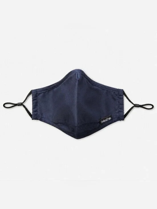 😷 Dark Navy PM2.5 Face Mask Adjustable Reusable + 3 Filters Unisex ✨