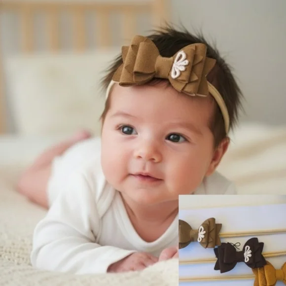 Baby Soft Headbands Set Of 3🎀✨
