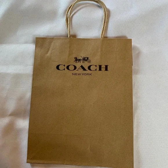 Small Brown Coach Shopping Bag! Empty.