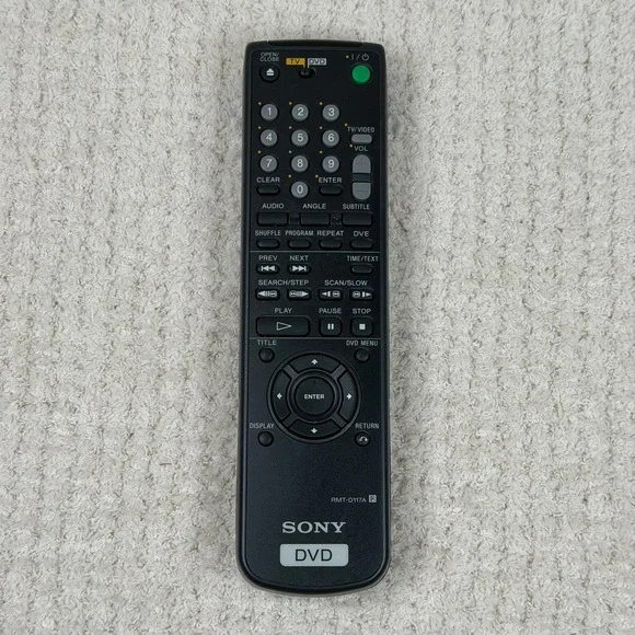 Sony RMT-D117A OEM Original DVD Player Replacement Remote‎ Control Black