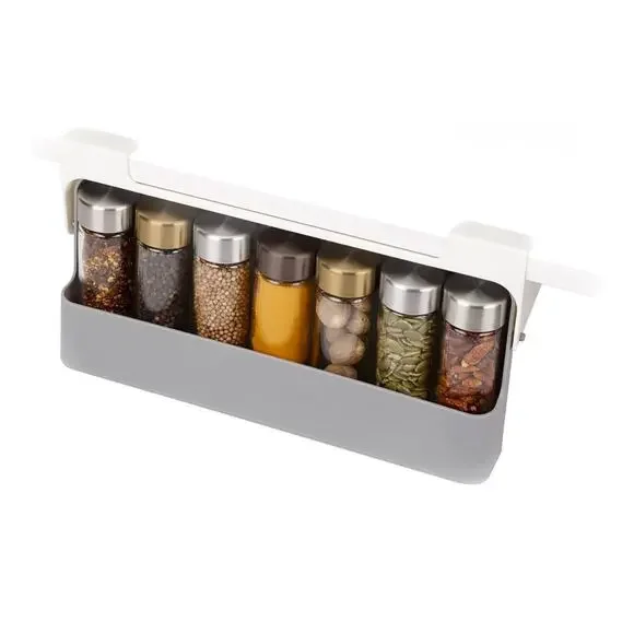 Spice Rack Organizer - Under-Shelf Kitchen Cabinet Storage‎ Solution for Spices