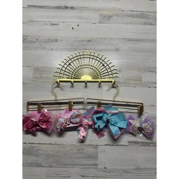 JoJo Siwa Hair Bows Girls OS Multicolor Signature Large 5pc Bundle NWT