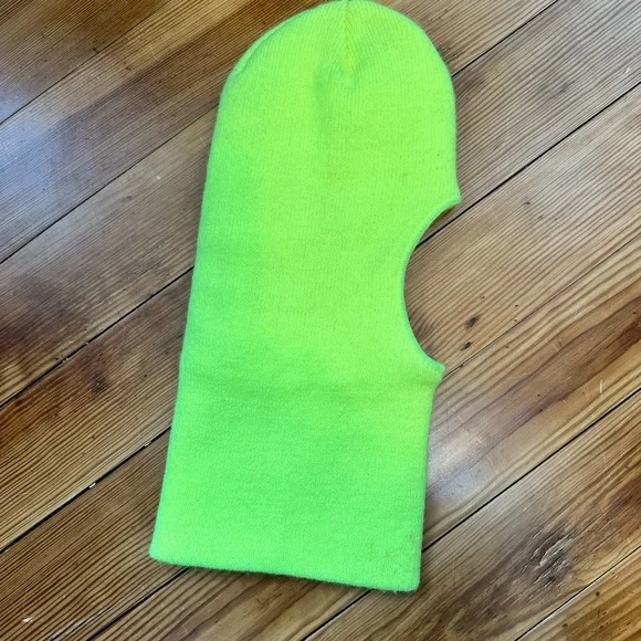 Neon Green Knit Balaclava