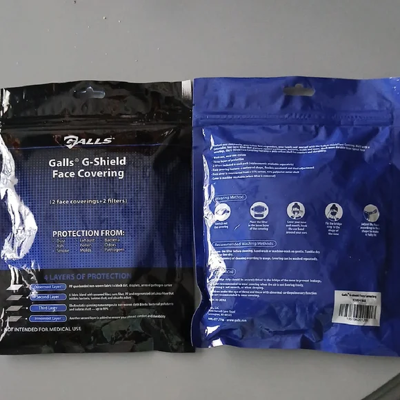 Lot of 2 Packages Galls G-Shield Face Covering 4 Masks Total