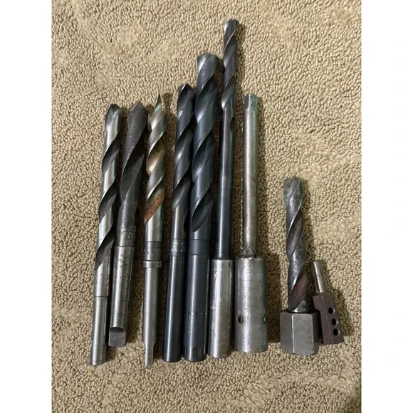 Lot Of 9 Drill Point Bits Morse Tapper Drill Bits 11/16 21/32 And More