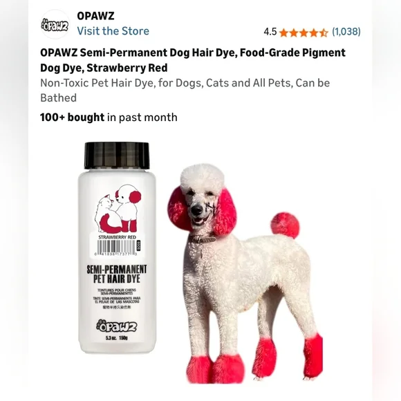 PAWZ Vibrant Red Pet Hair Dye