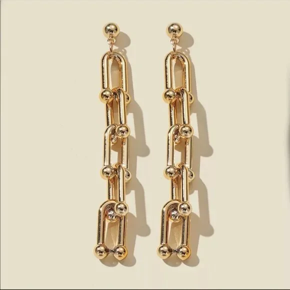 Long Chain Drop Earrings