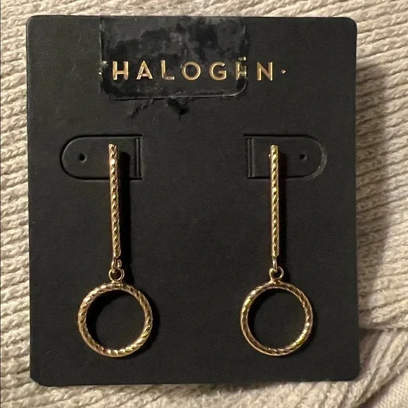 Nordstrom Twisted Circle Linear Drop Earrings