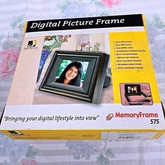Digital Spectrum MemoryFrame 575 USB Digital Photo Frame Plays MP3 Audio‎ Video