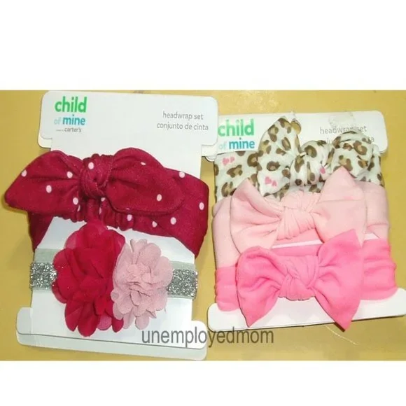 Baby Headwrap Bow Flower Hair Band 5 pc Headband Girls hairwrap Lot #7