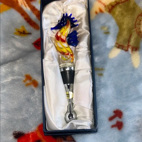Colorful Seahorse Wine Stopper