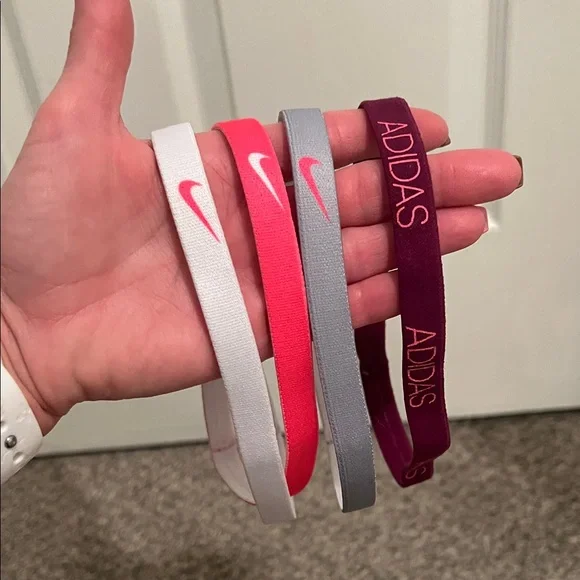 Nike Kids Hairbands - White, Pink, Gray