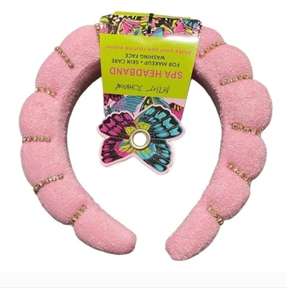 Betsey Johnson Pink Headband with Gold Details