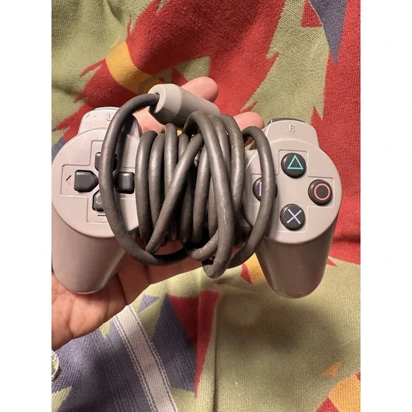 Sony PlayStation 1 Original Gray Wired Controller OEM PS1 SCPH-1080 Tested