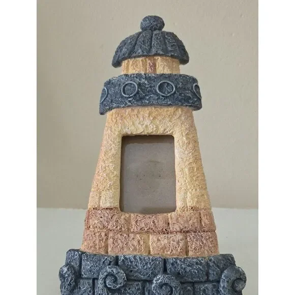 Decorative Yellow and Gray Lighthouse Photo Frame