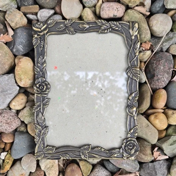 Vintage Floral Photo Frame Bronze Rose Picture Display Decor Weston Gallery
