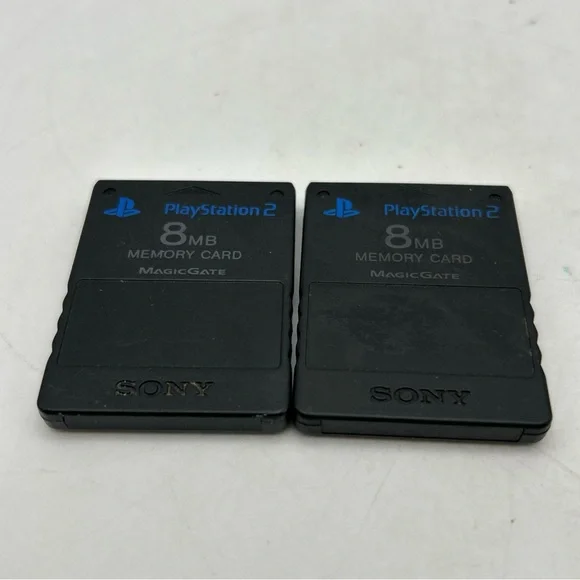 Black Sony Playstation 2 PS2 Original OEM MagicGate 8mb Memory Cards Authentic