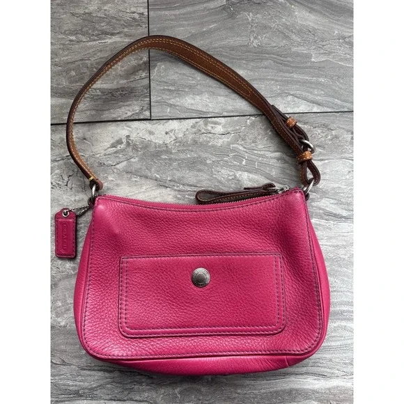 2005 Coach Vintage Chelsea Hobo Pink Pebbled Leather Shoulder8E96