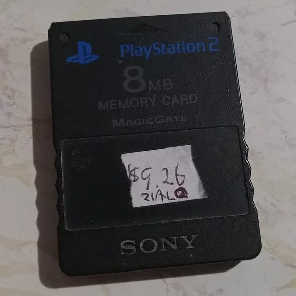 PS2 8MB Memory Card Tested Sony Playstation 2 Black Official Brand