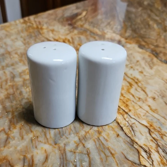 Badic White Salt & Pepper Shakers