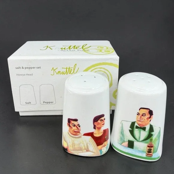 Graham Knuttel Raglan Road Salt and Pepper‎ Set Howya Head Tipperary Crystal