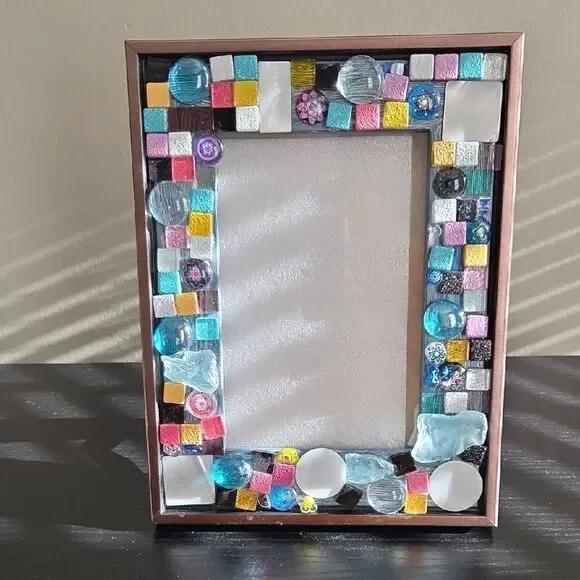 Colorful Mosaic Photo Frame