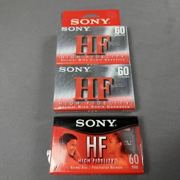 Sony HF Type I Normal Bias Recording Blank Cassette Tapes 60 min 3 Pack