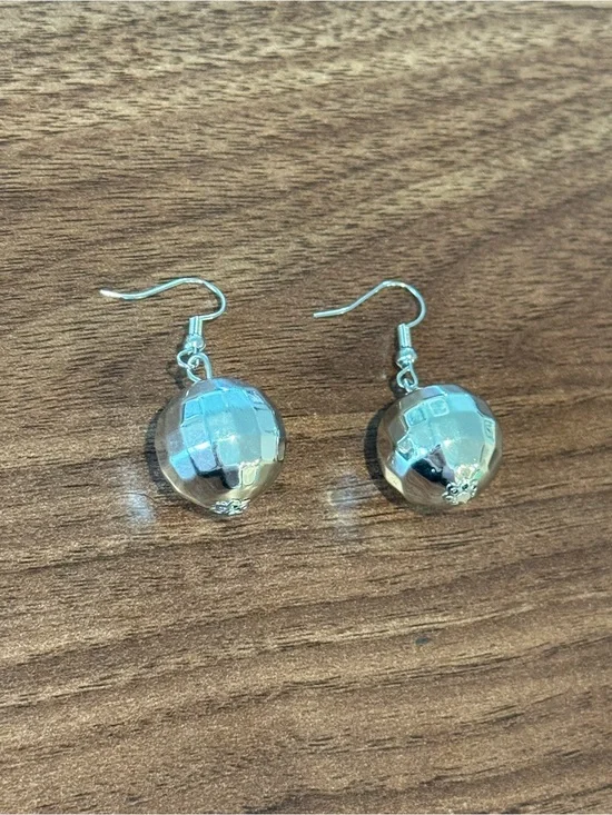 Silver Disco Earrings