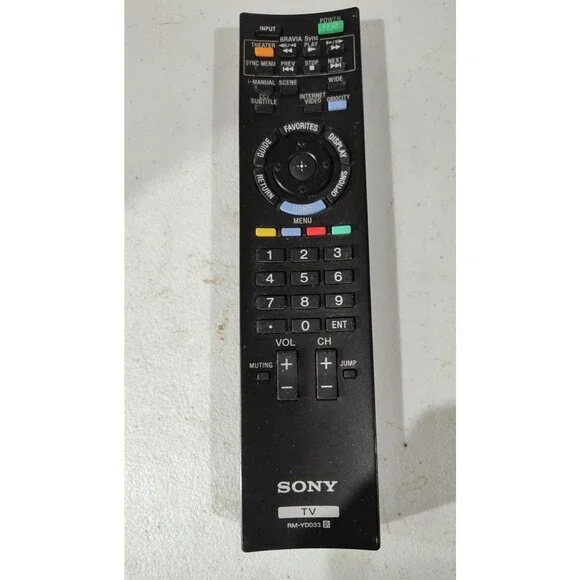 Sony RM-YD033 Remote Control TV Television Genuine OEM Original Replacement
