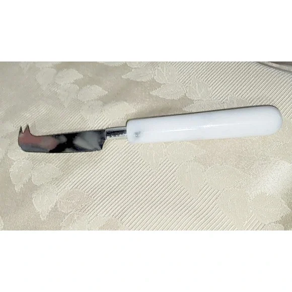 Cheese Knife solid Marble Handle Stainless Steel Curvy Blade 8