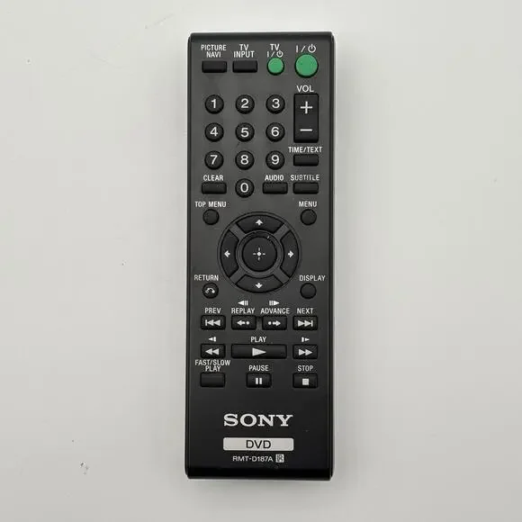 Genuine Sony RMT-D187A DVD Remote Control Tested Working. VG Condition