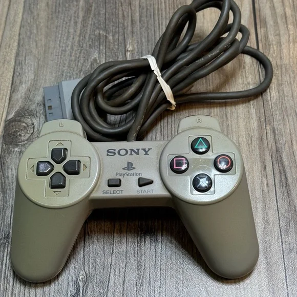 PS1 Sony playstation controller SCPH-1080 Video Game Wired Controller Gray Works