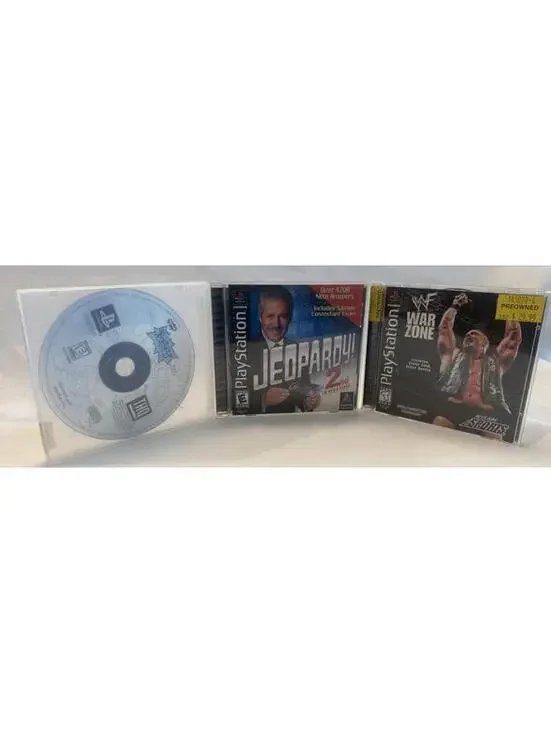 Sony PlayStation PS1 Game Lot - Jeopardy! 2nd Edition, War Zone, Rugrats