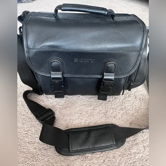 Sony Black Leather Cancorder Bag