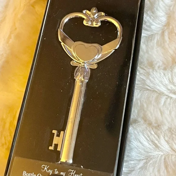 Amy Aspen Silver Heart Key Bottle Opener