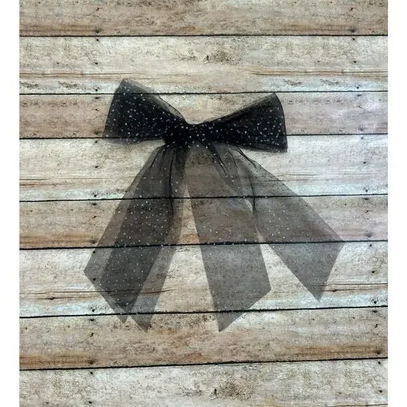 Posh Peanut Black Glitter Shimmer Bow
