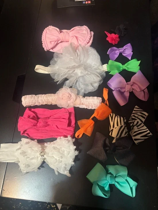 Lot of Baby Bows/ Headbands/ Clips