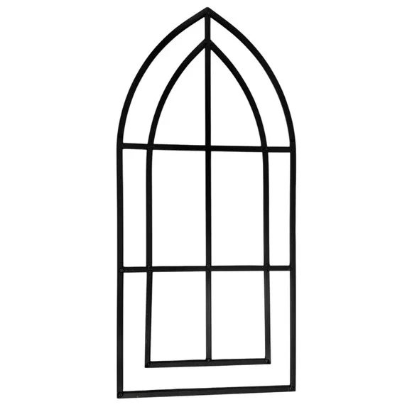 Farmhouse Window Arched Black Mantel Cathedral Wall‎ Decor WP66Q