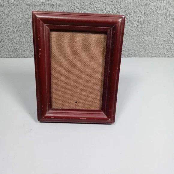 Mahogany Wood Picture Frame‎ 5x7 Beveled Tabletop Photo Display Dark Red Brown