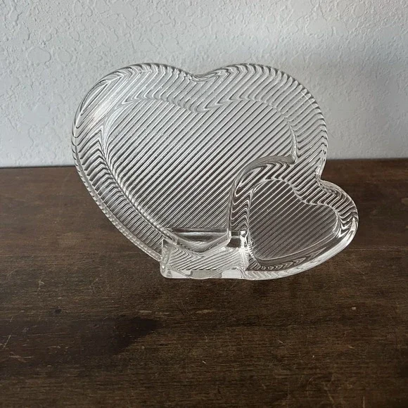 Mikasa Double Heart Crystal Picture Frame - Hearts Photo Frame Made In Japan‎