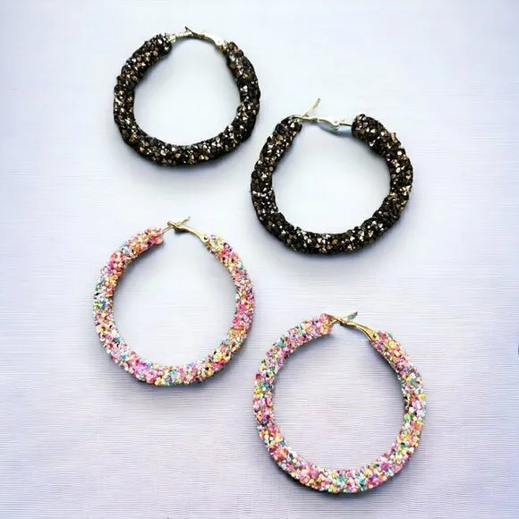Large hoop earrings