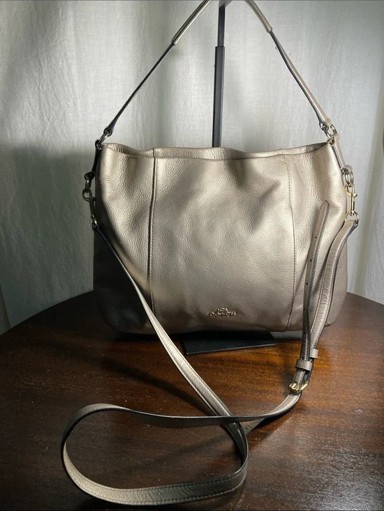 Coach Isabelle 2 way carry Pebbled Leather Shoulder or crossbody or tote