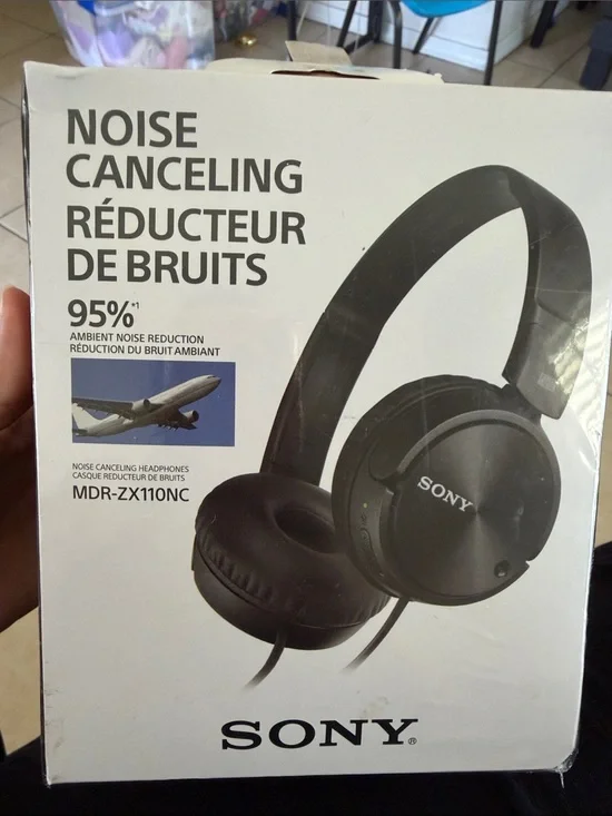 Sony On-Ear Noise-Canceling Headphones in Black