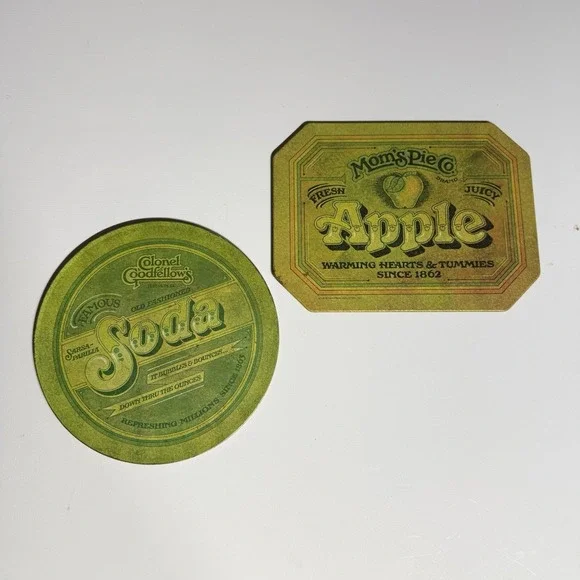 2 Ballonoff Insulated Hot Mat‎ Mom's Pie Co Apple/Col. Goodfellows Soda Vintage