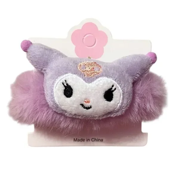 🤯5/$25🤯 Purple Kuromi Furry Hair Scrunchie