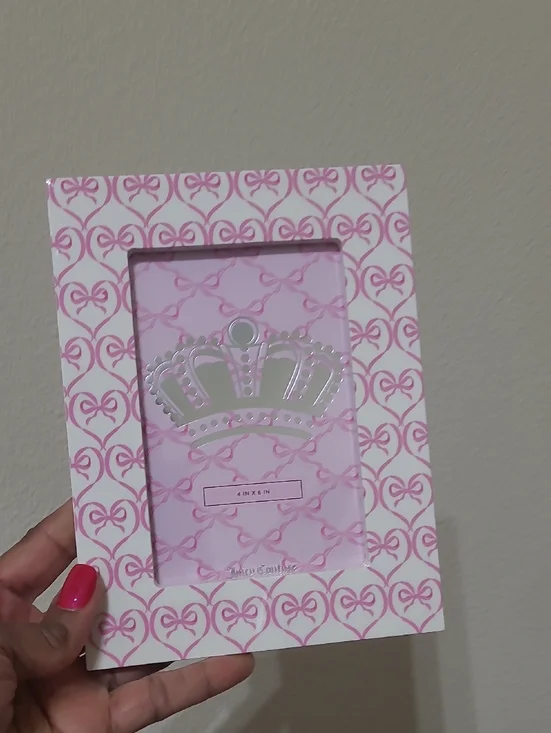 Juicy Couture Pink Crown Pattern  Photo Frame - 4x6