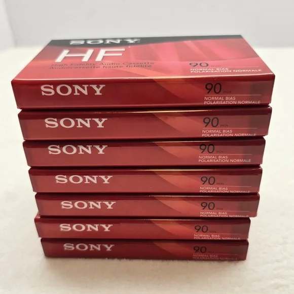 Sony HF 90 Min Type I Normal Bias Blank‎ Cassette Tape Sealed x7