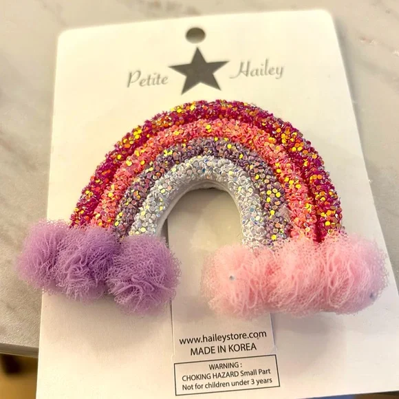 Petite Hailey rainbow clip new