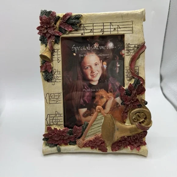 VTG 3D Rustic Musically Picture Frame 3.5 X 5 Music Notes Photo Holder