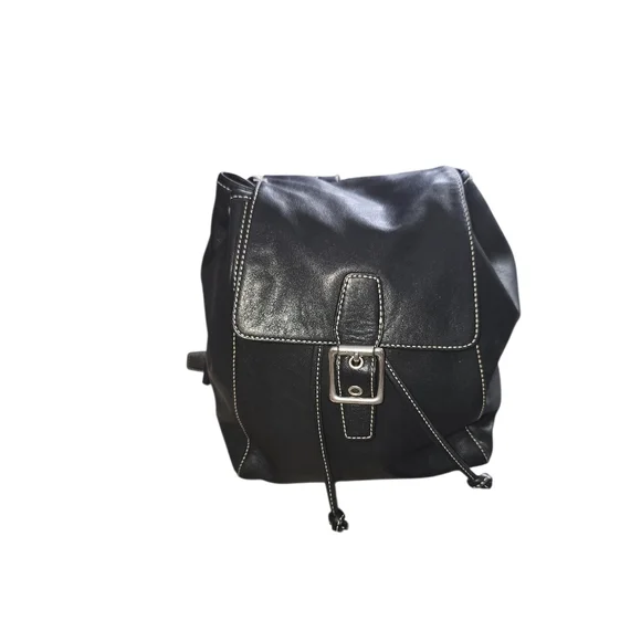 Coach Vintage 90's Y2K Elegant Black Leather Legacy Backpack 9569